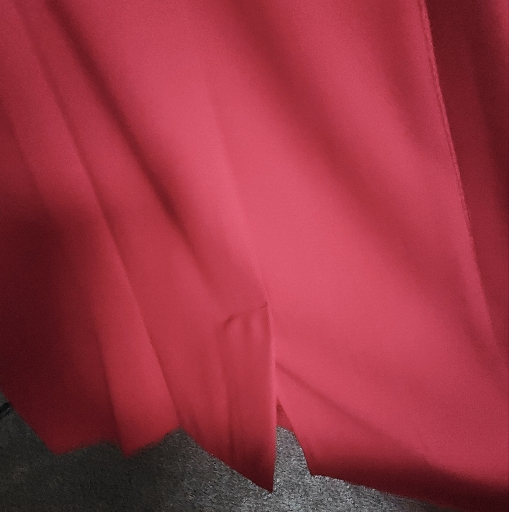 J. Taylor Red Sheath Dress W Black Velvet Collar & Buttons Long Sleeve Sz 16 NWT - Picture 10 of 11